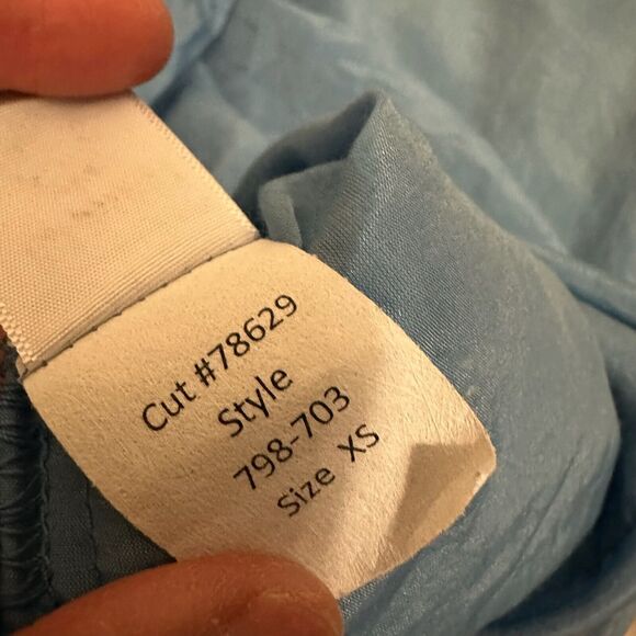 CP SHADES Teton Tunic Top Light Blue Long Sleeve Cotton Silk Blend - Picture 10 of 12